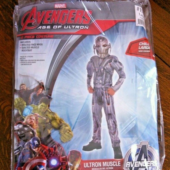 Marvel Avengers Bodysuit & Mask Muscle Age of Ultron Kids Christmas Size 12-14 - Picture 5 of 16